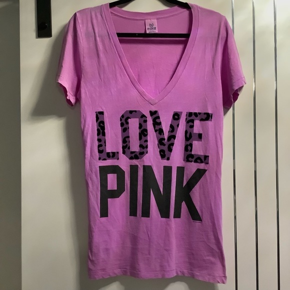 💜3/$30 Love PINK L Victoria’s Secret Graphic Tee - Picture 5 of 6
